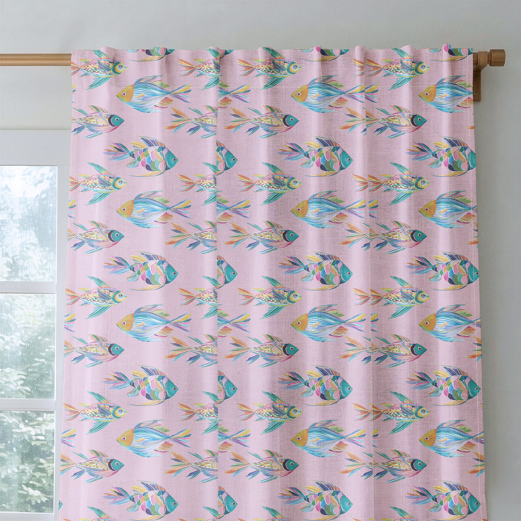 Rainbow Fish - Curtain Panel - The Drapery