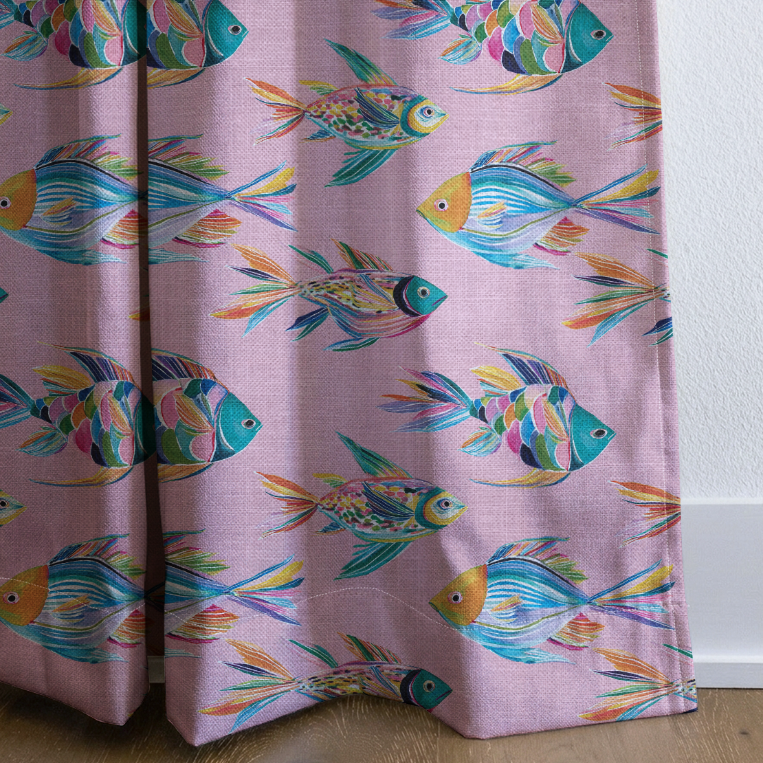 Rainbow Fish - Curtain Panel - The Drapery