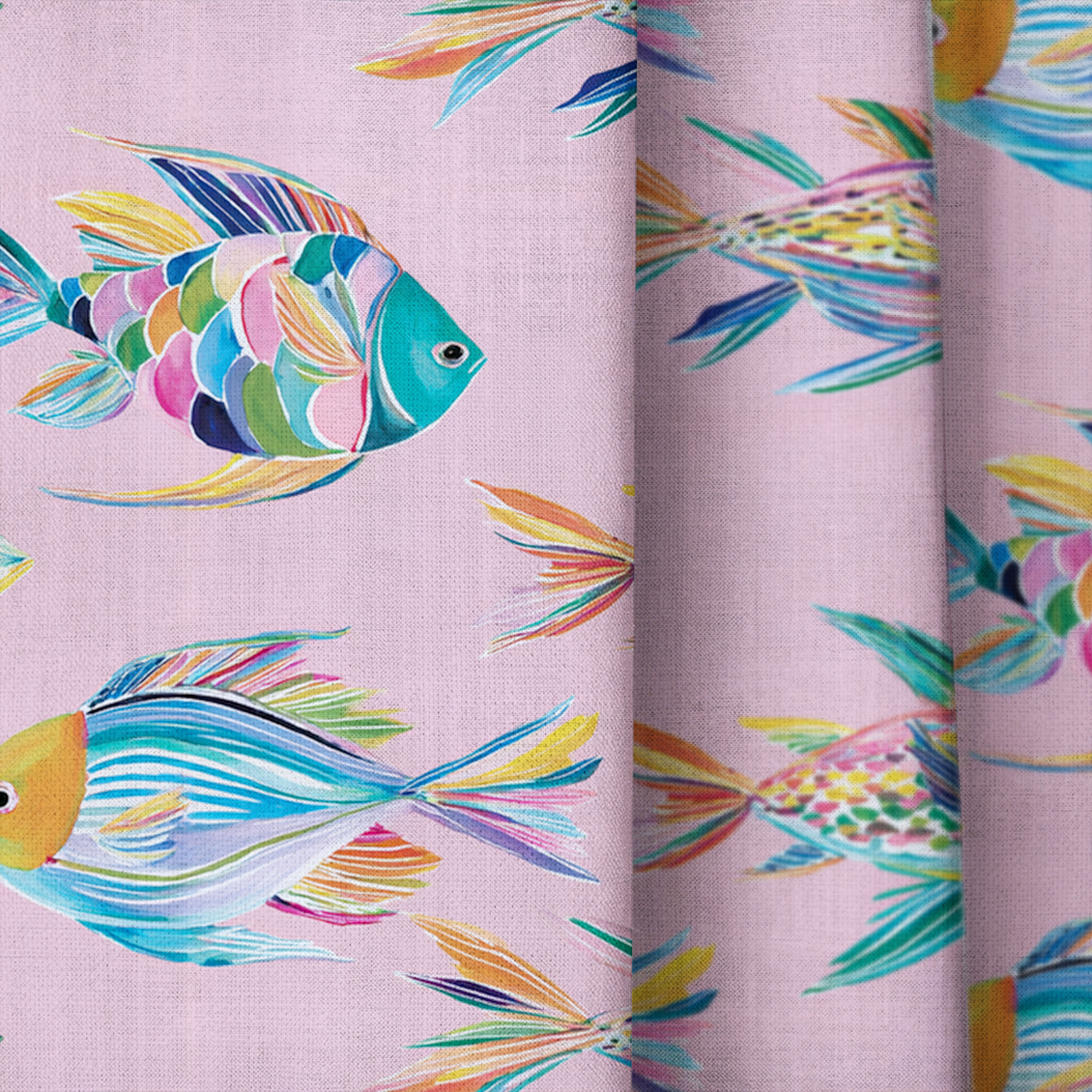Rainbow Fish - Curtain Panel - The Drapery