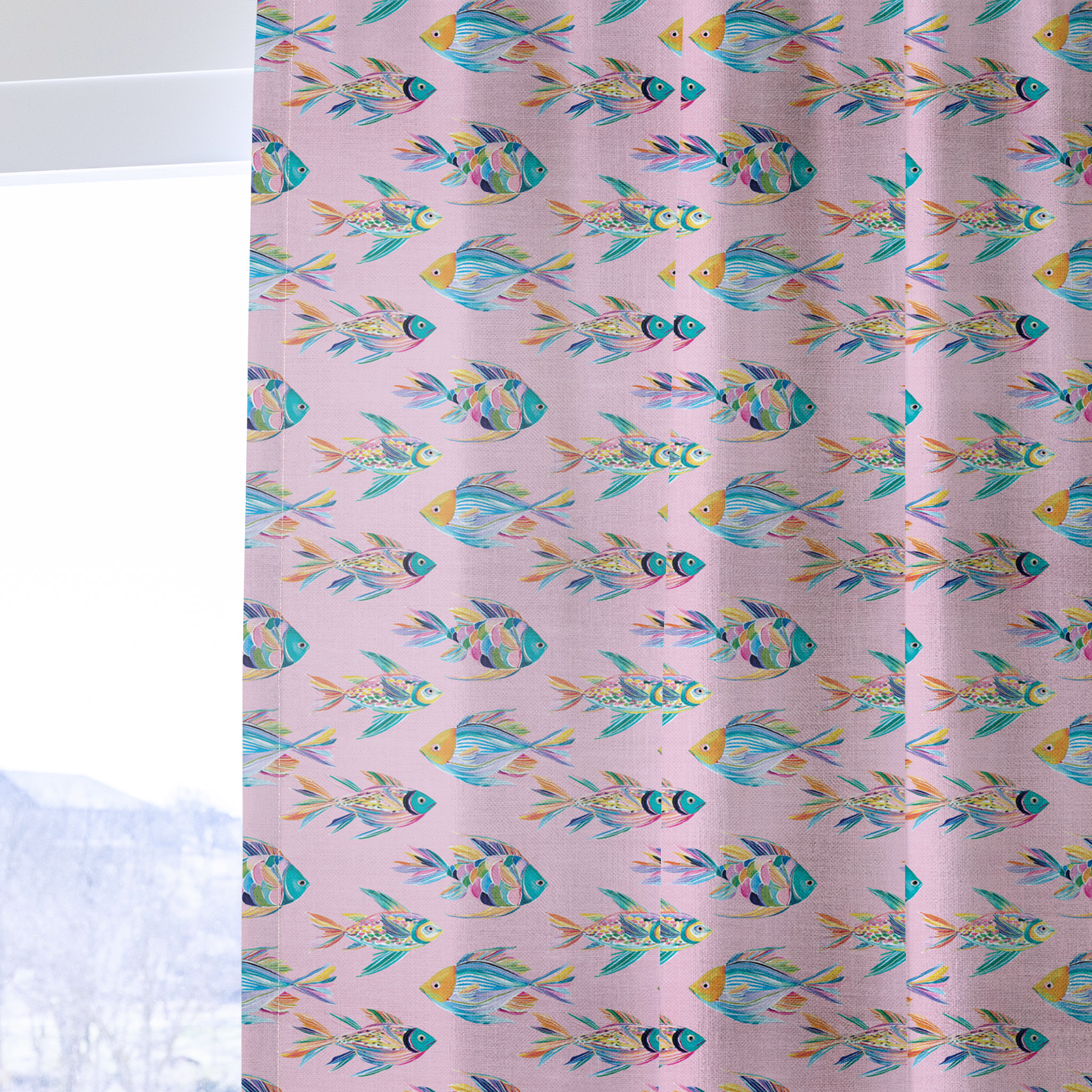 Rainbow Fish - Curtain Panel - The Drapery