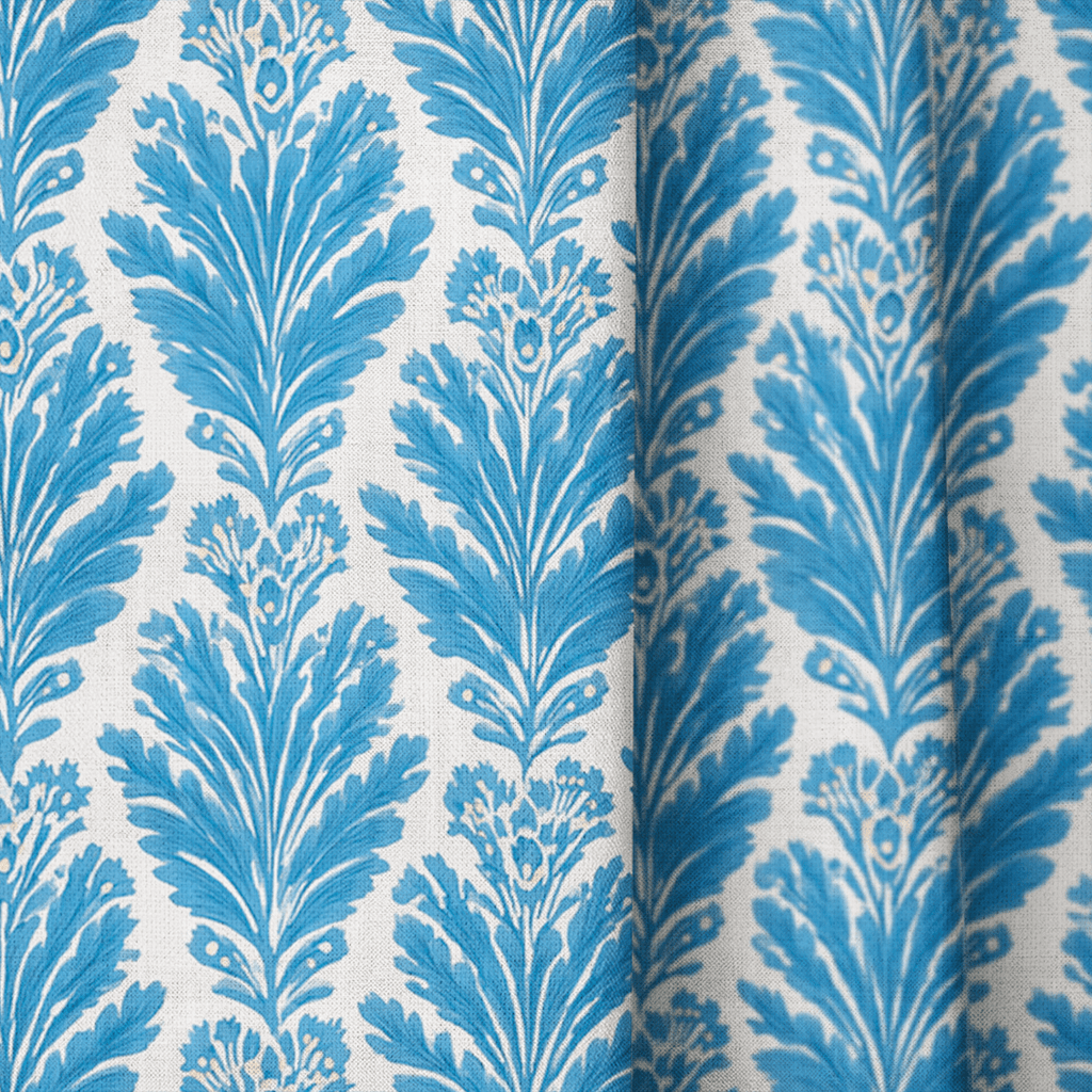 Reagan Blue - Curtain Panel - The Drapery