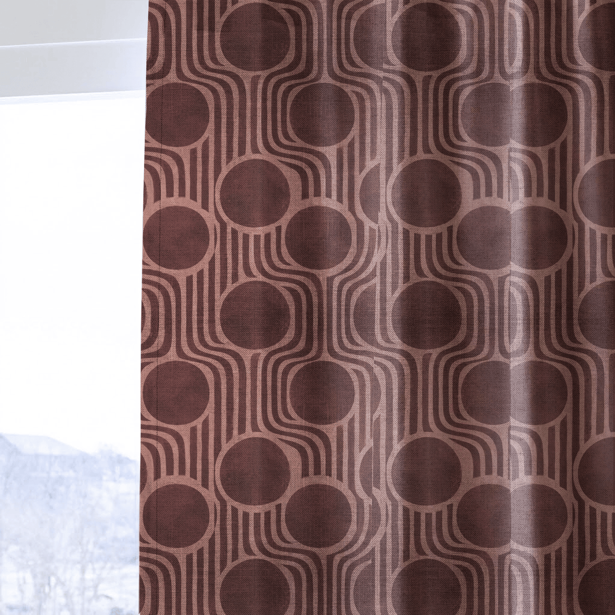 Red Dawn - Curtain Panel - The Drapery