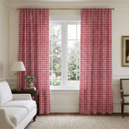 Red Gingham - Curtain Panel - The Drapery