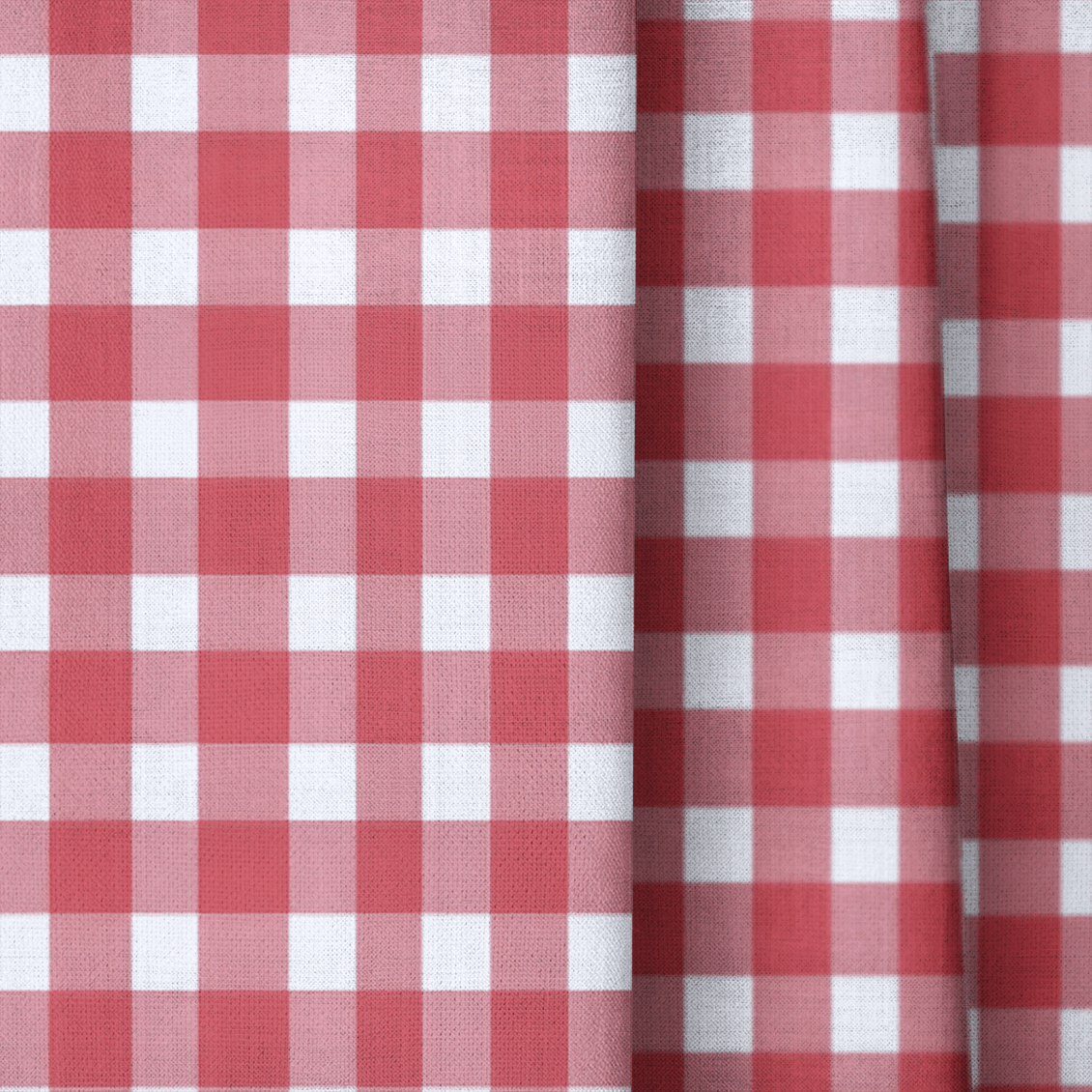 Red Gingham - Curtain Panel - The Drapery