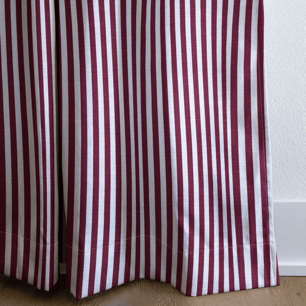 Red Stripe - Curtain Panel - The Drapery
