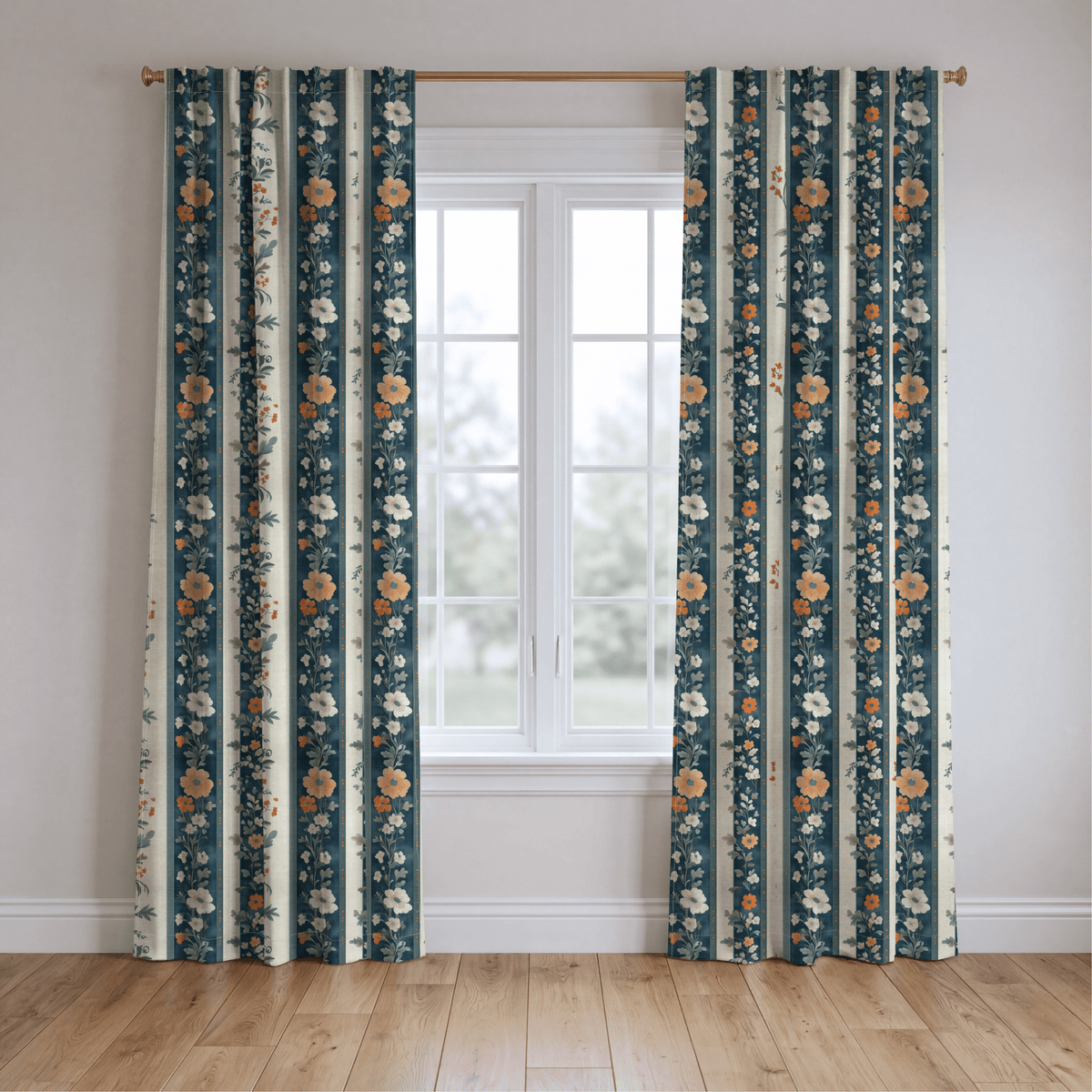 Regal Wildflower - Curtain Panel - The Drapery