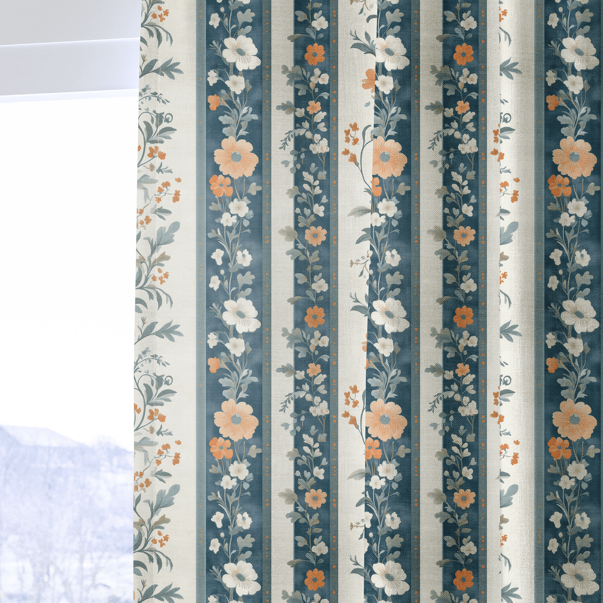 Regal Wildflower - Curtain Panel - The Drapery