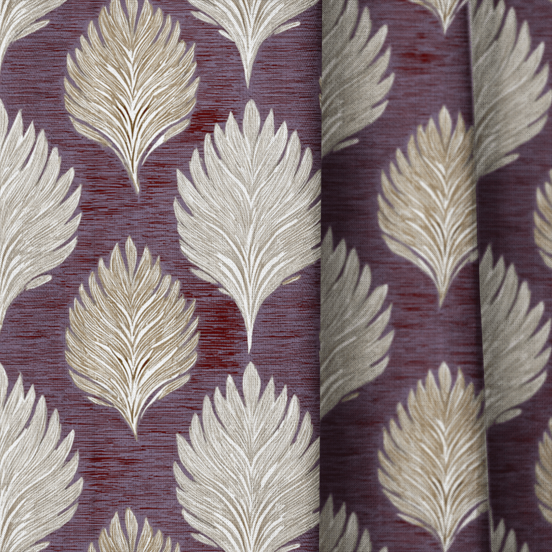 Reid Leaves - Curtain Panel - The Drapery