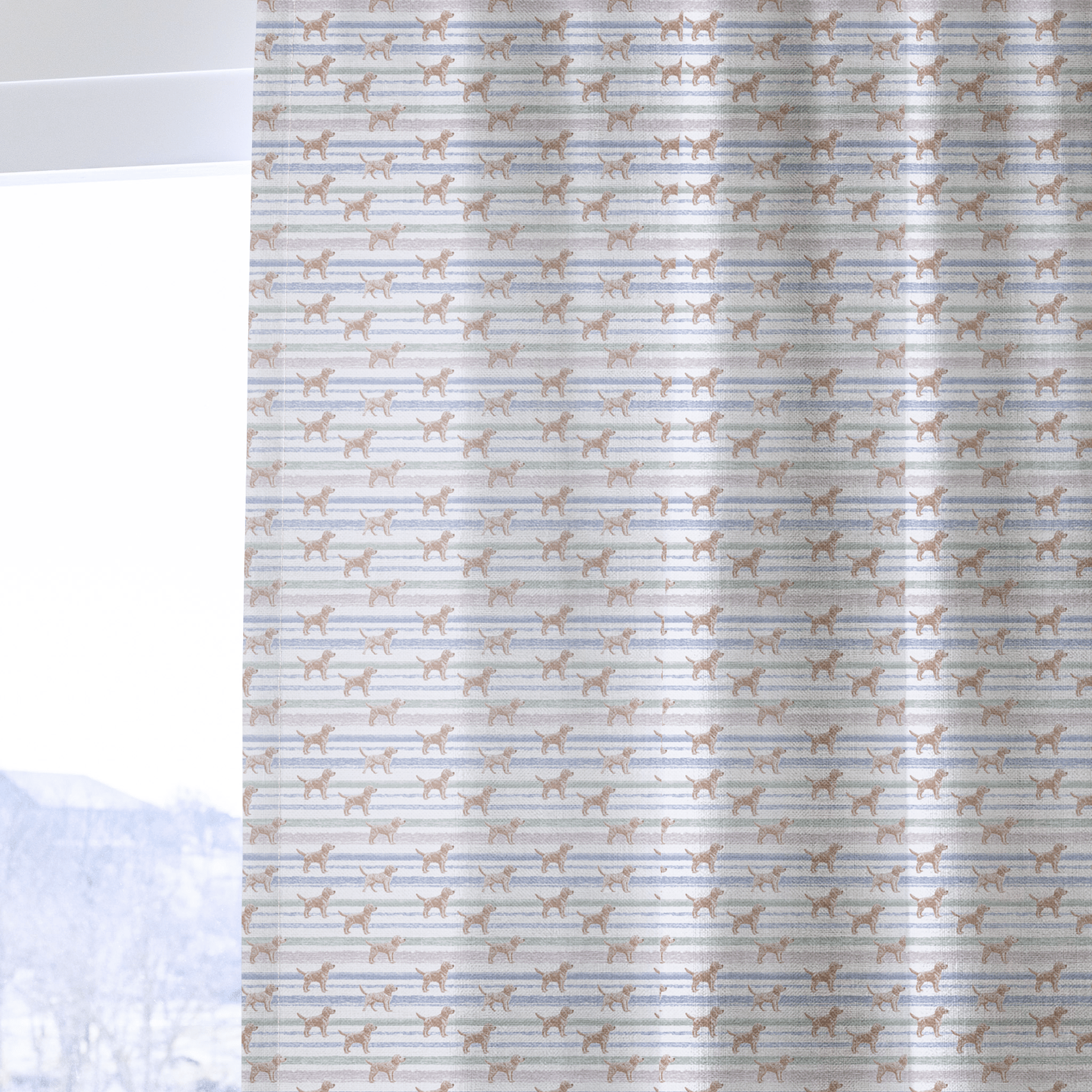 Retriever Stripes - Curtain Panel - The Drapery