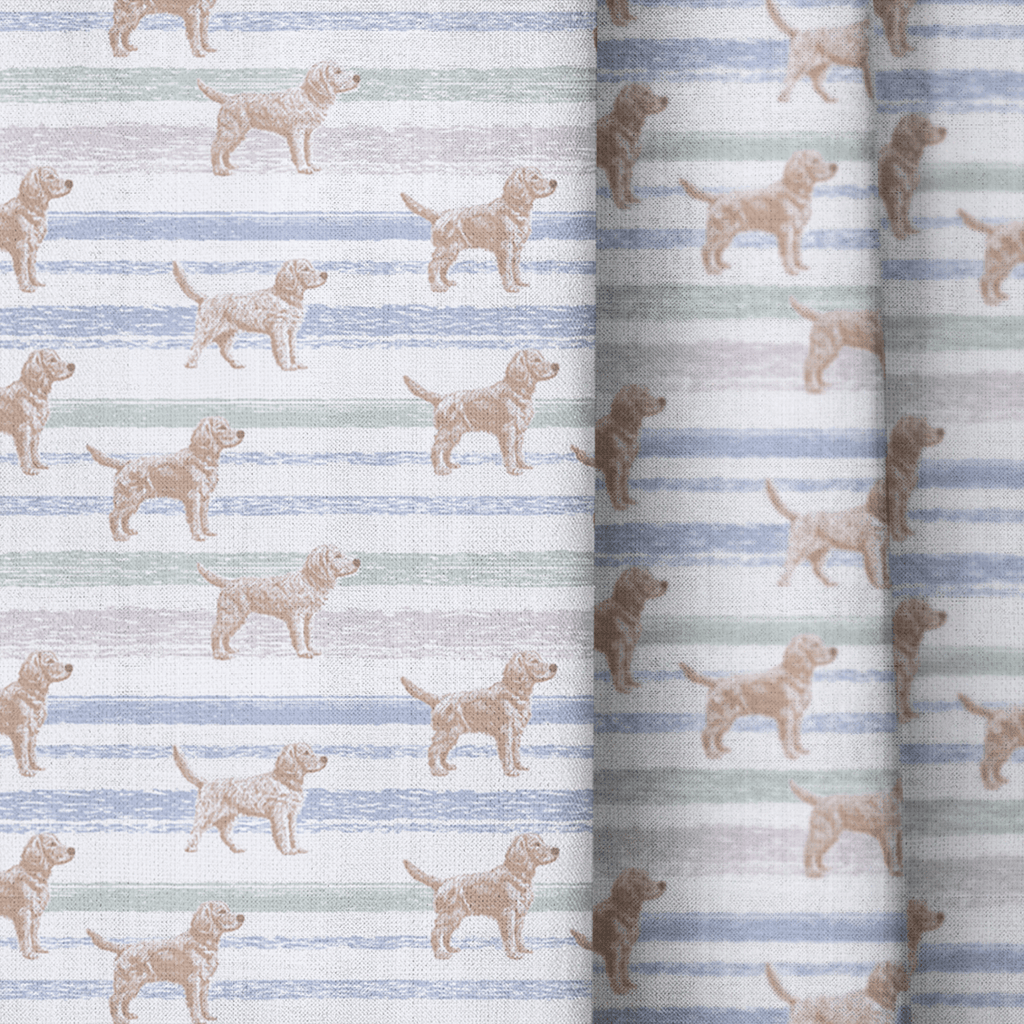 Retriever Stripes - Curtain Panel - The Drapery