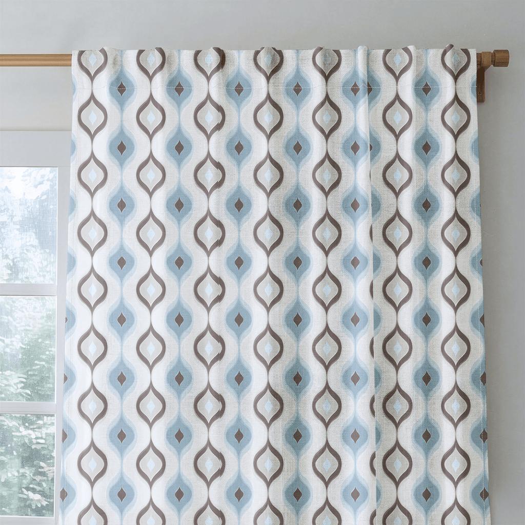 Retro Drift - Curtain Panel - The Drapery