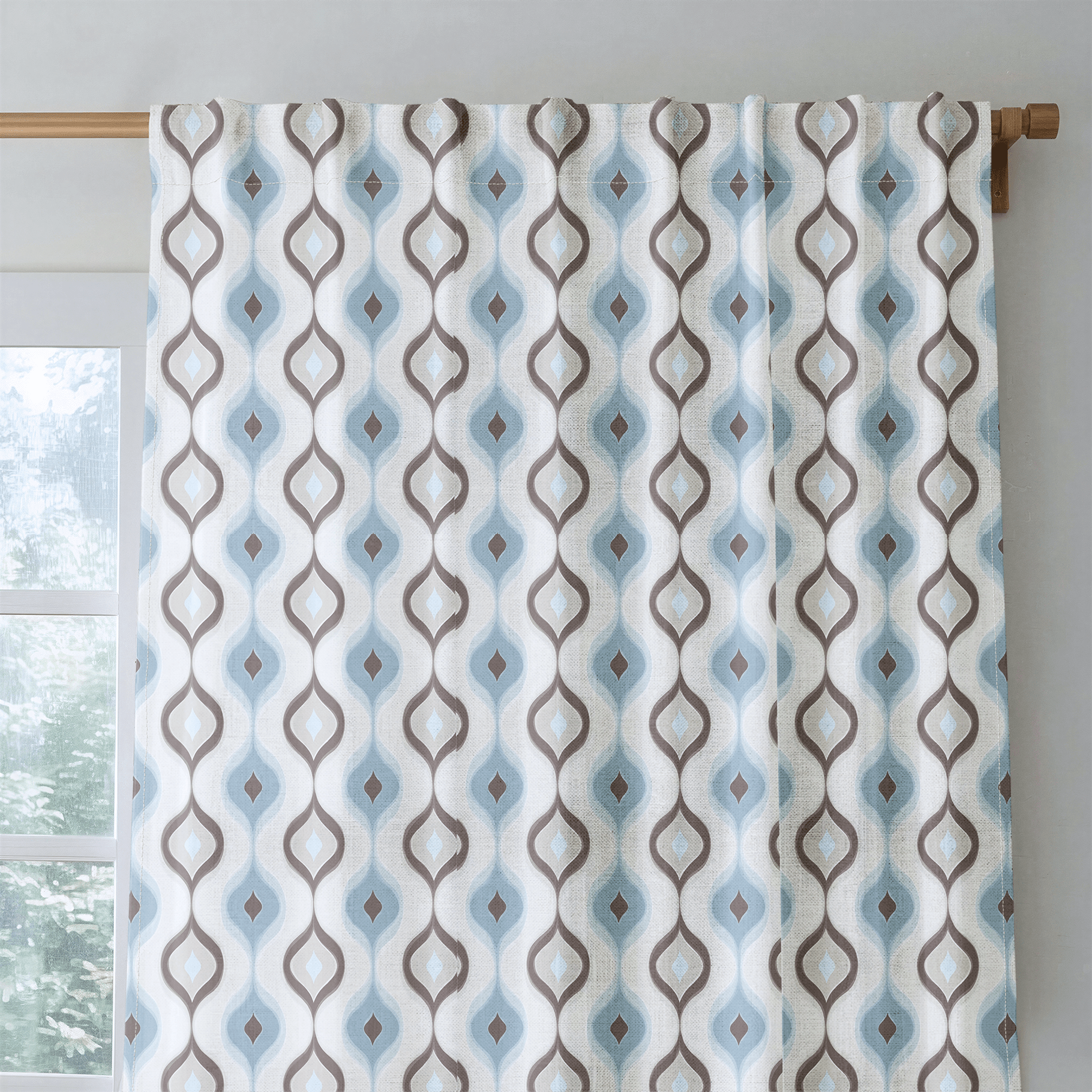 Retro Drift - Curtain Panel - The Drapery