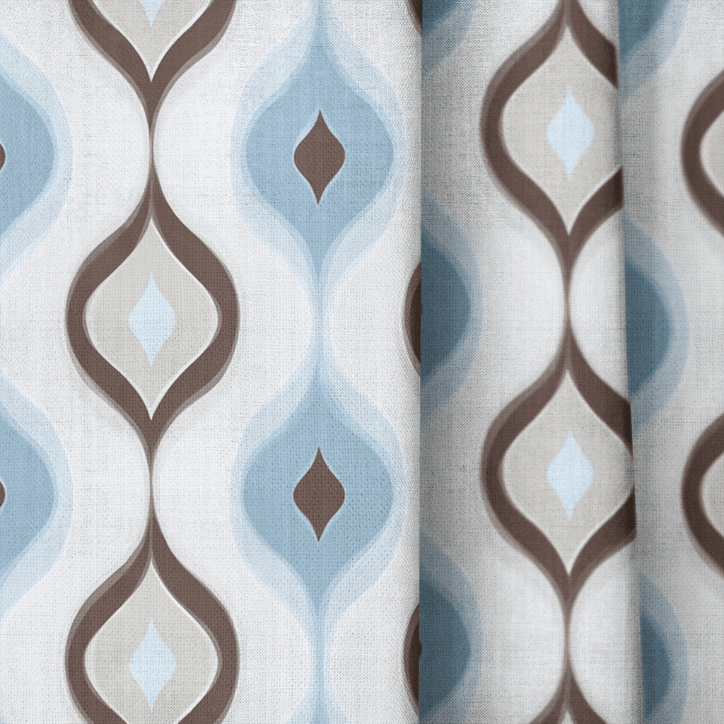 Retro Drift - Curtain Panel - The Drapery