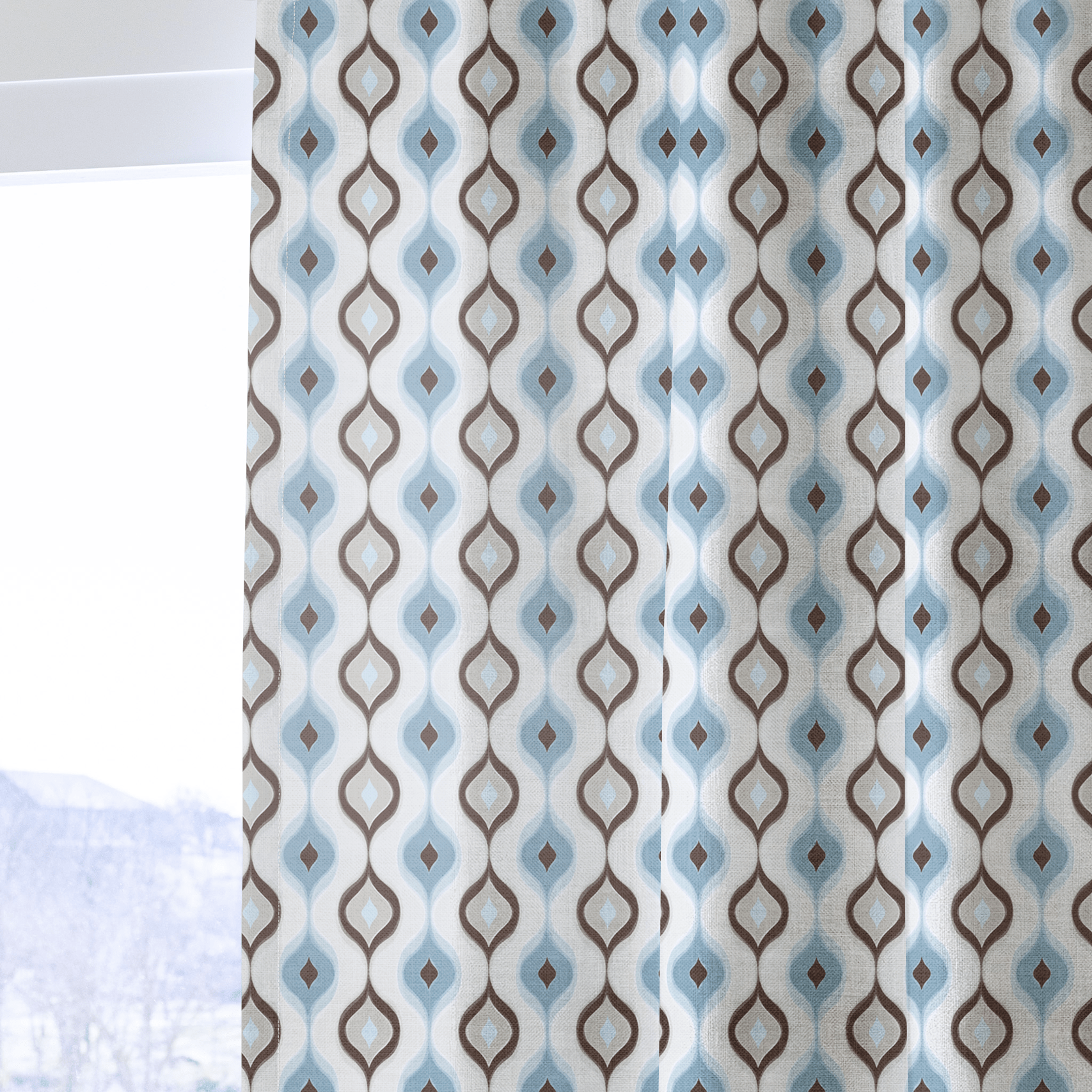 Retro Drift - Curtain Panel - The Drapery