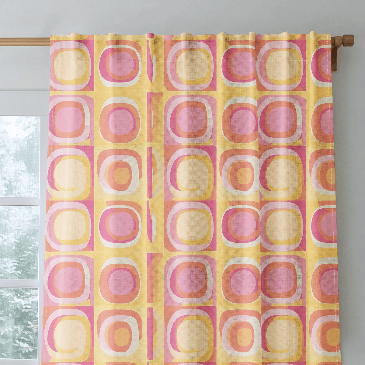 Retro Pop - Curtain Panel - The Drapery