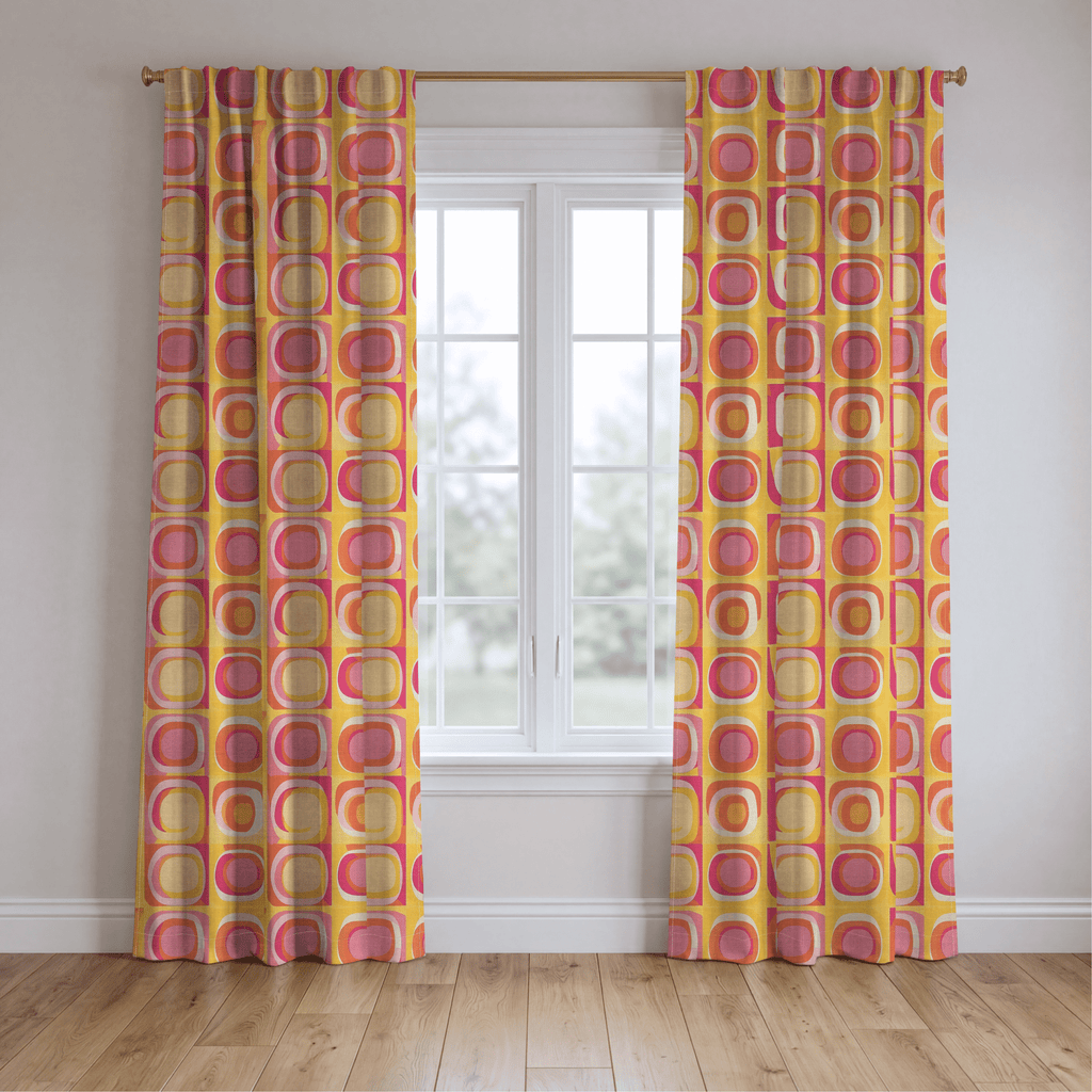 Retro Pop - Curtain Panel - The Drapery