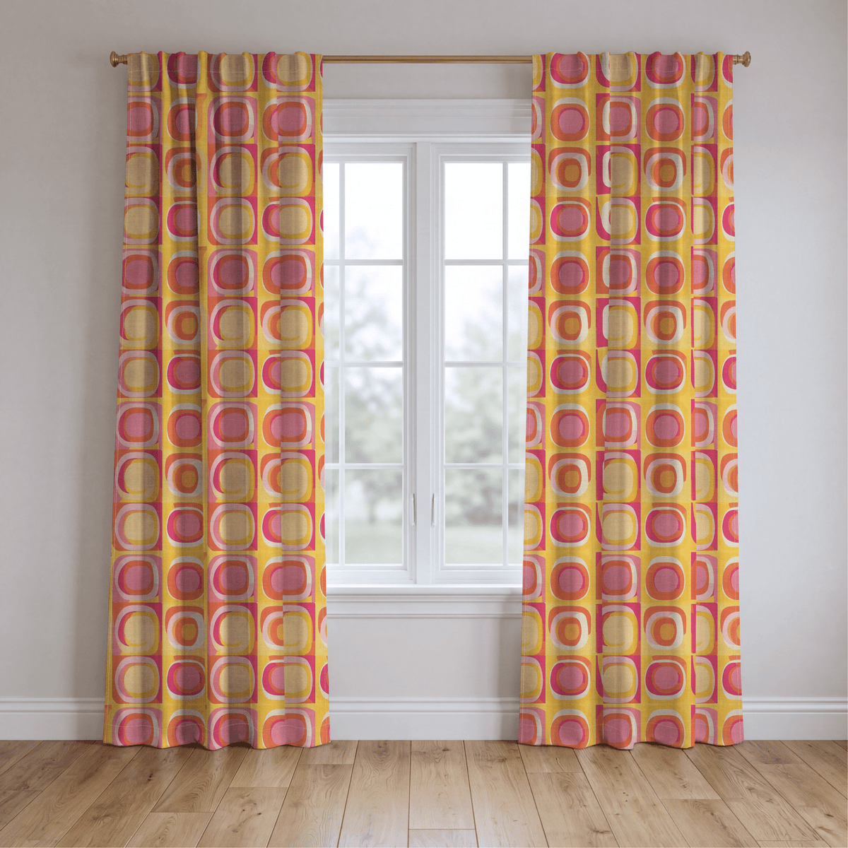 Retro Pop - Curtain Panel - The Drapery