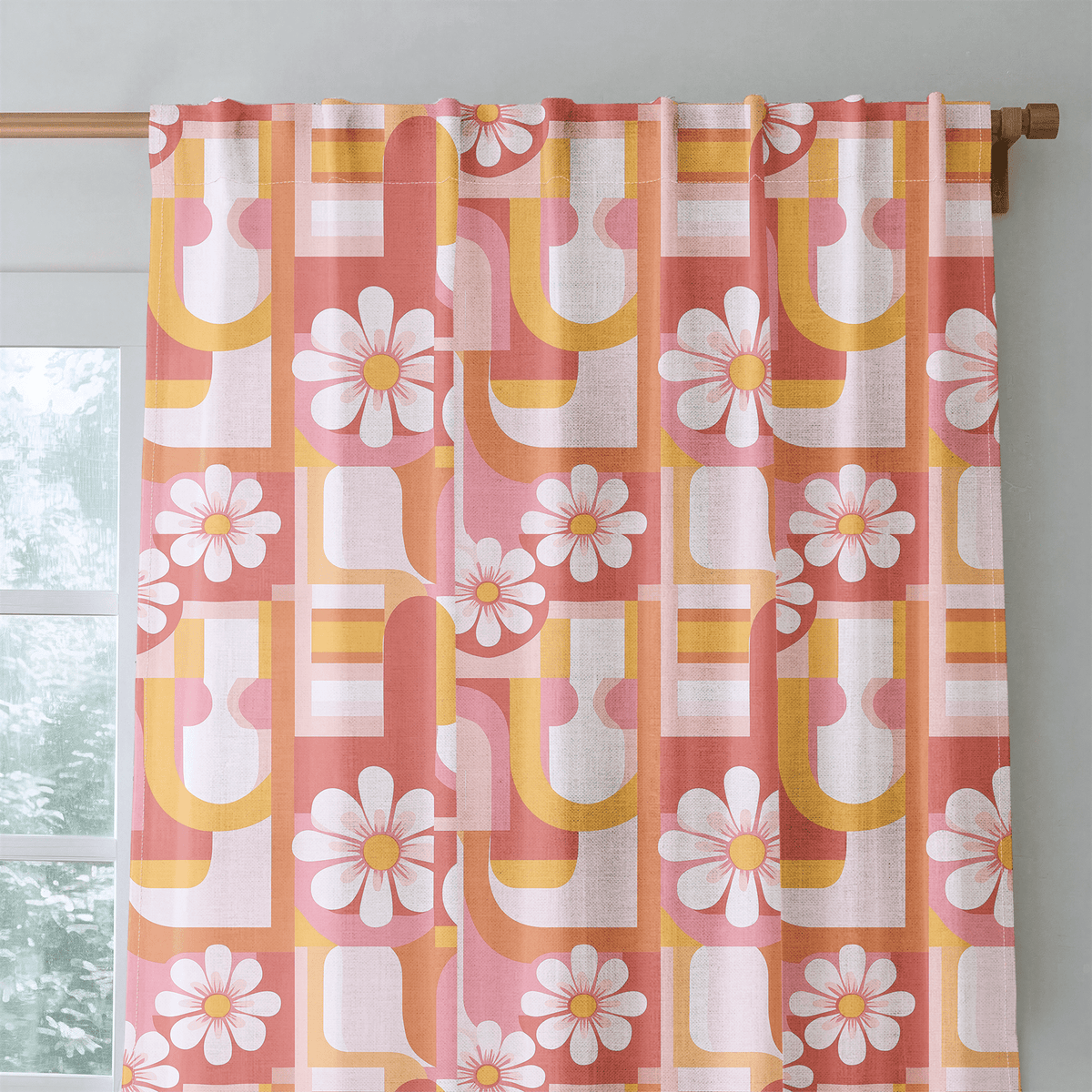 Retro Radiance - Curtain Panel - The Drapery