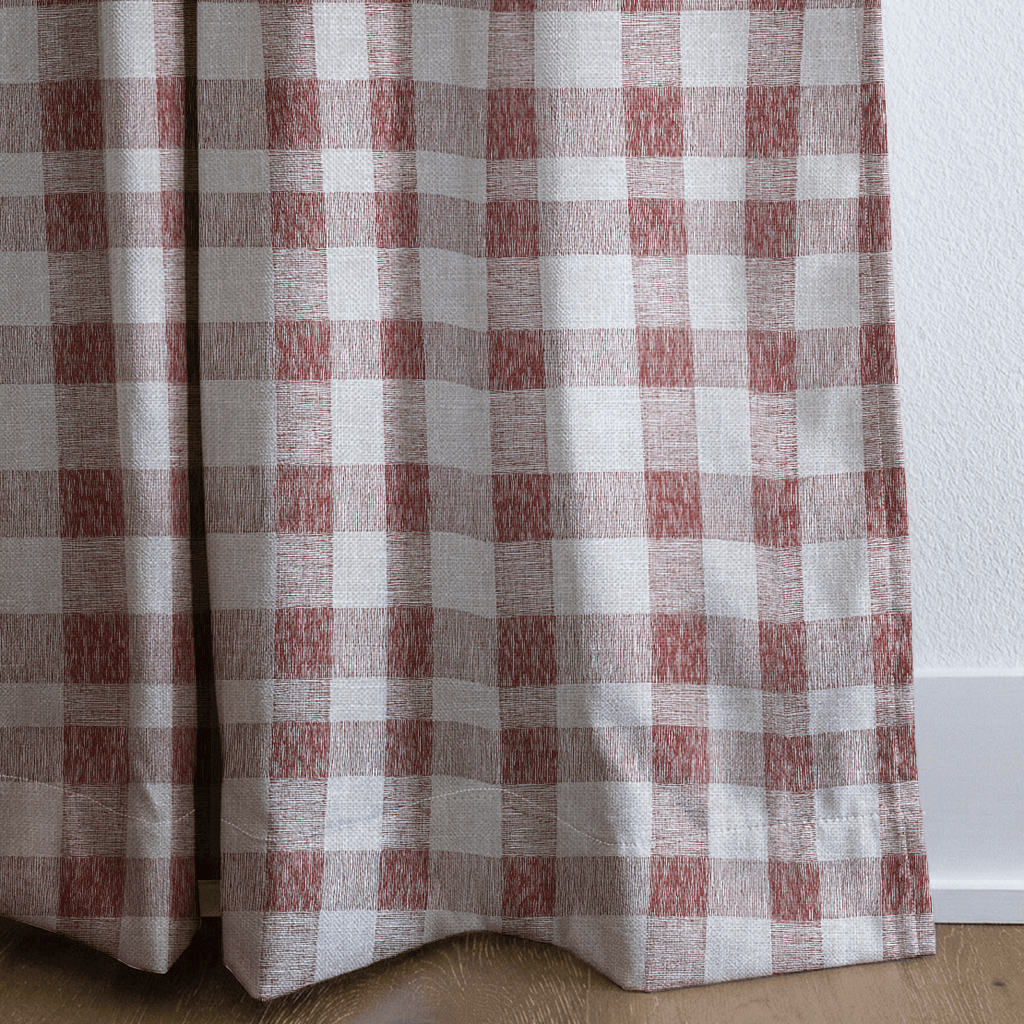Rhodes Check - Curtain Panel - The Drapery