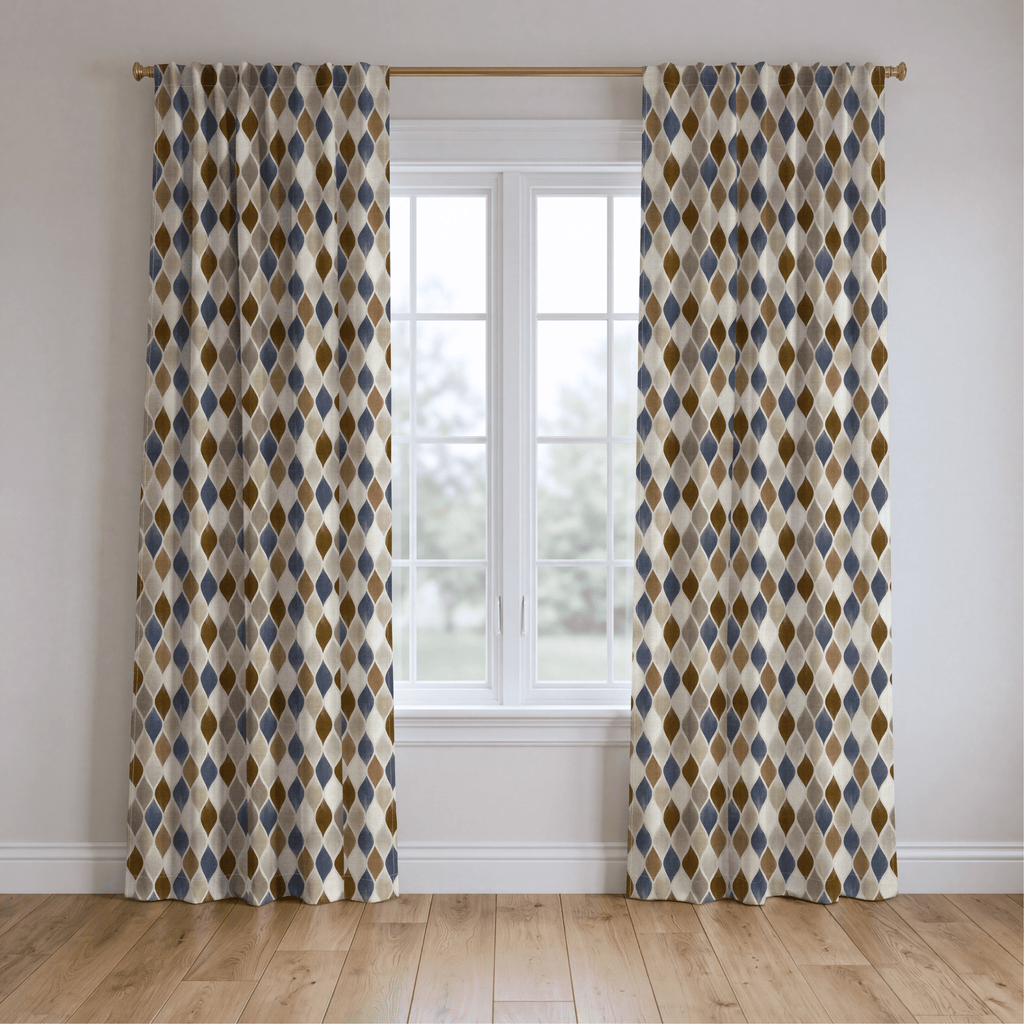 Rhys Diamonds - Curtain Panel - The Drapery
