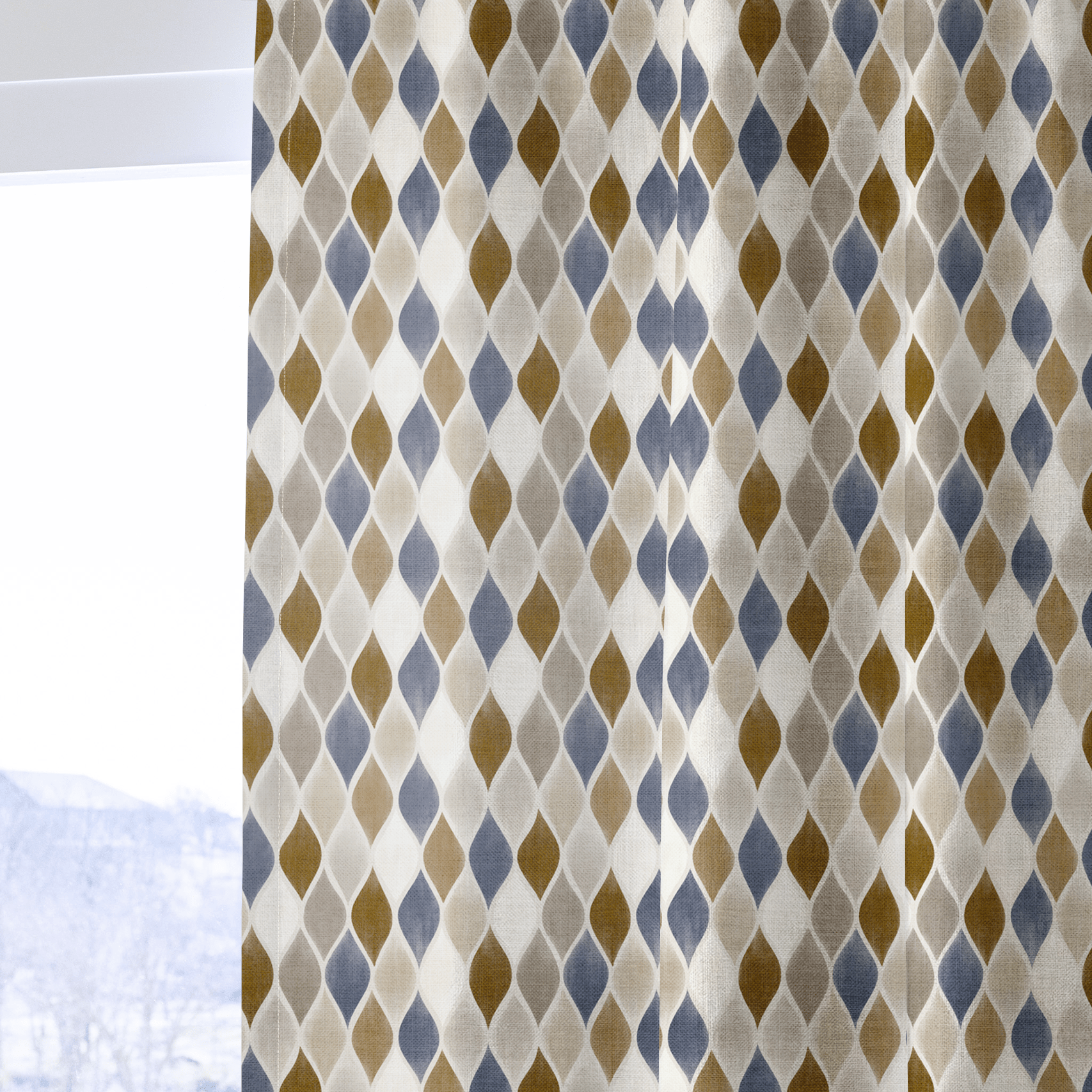 Rhys Diamonds - Curtain Panel - The Drapery