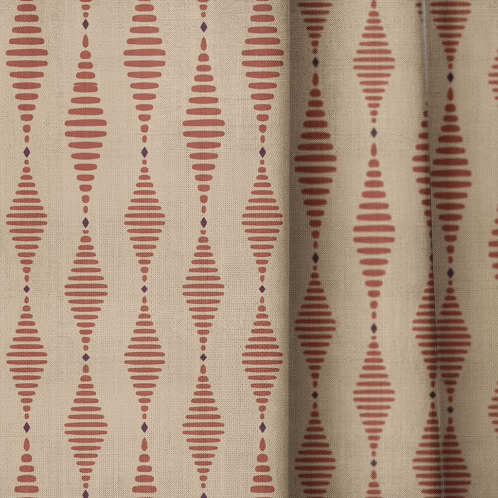 Ridgeline Blood Orange - Curtain Panel - The Drapery