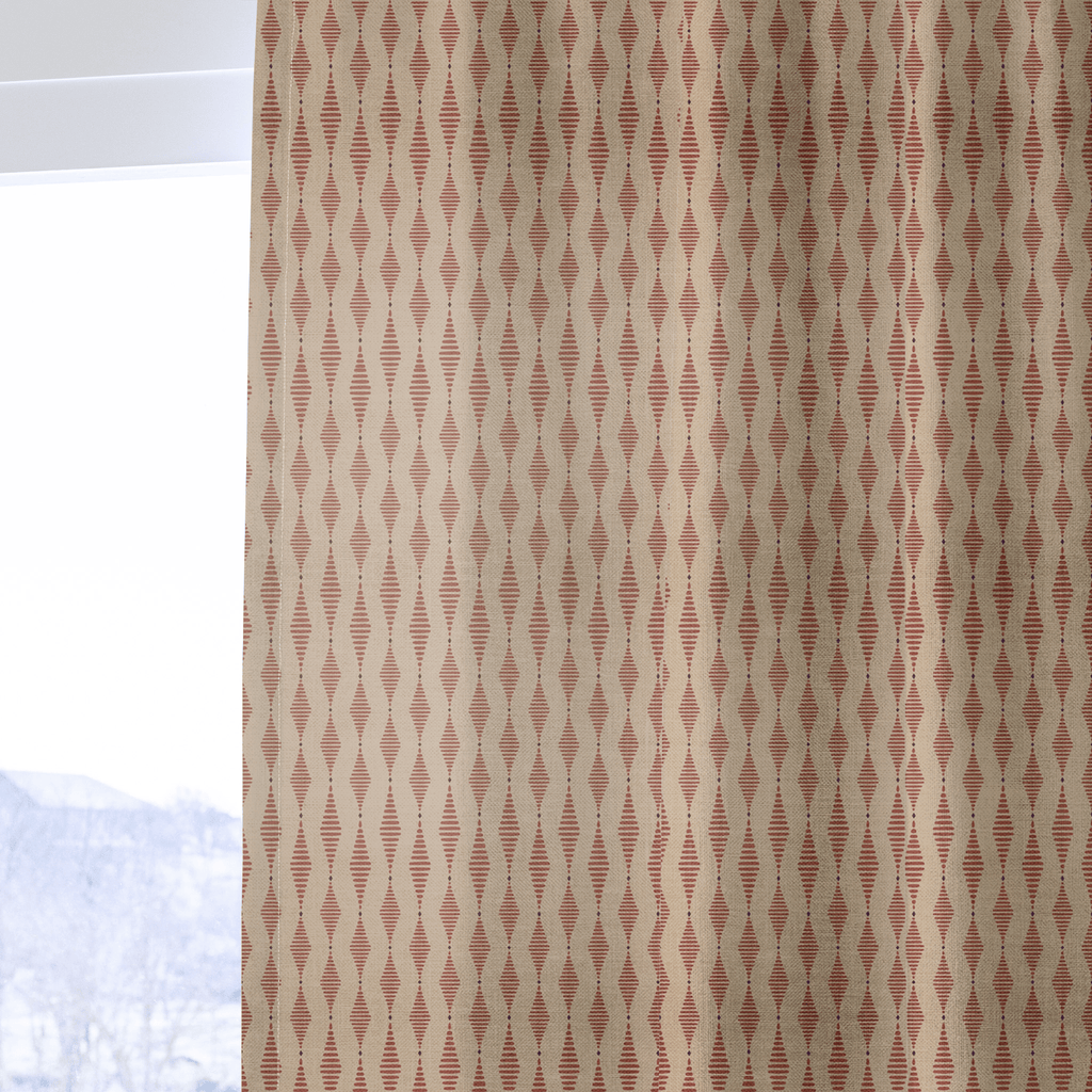 Ridgeline Blood Orange - Curtain Panel - The Drapery