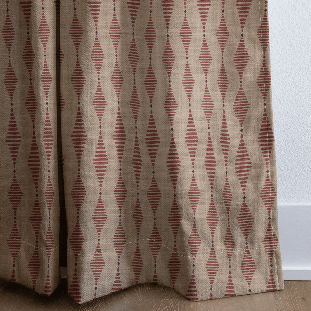 Ridgeline Blood Orange - Curtain Panel - The Drapery