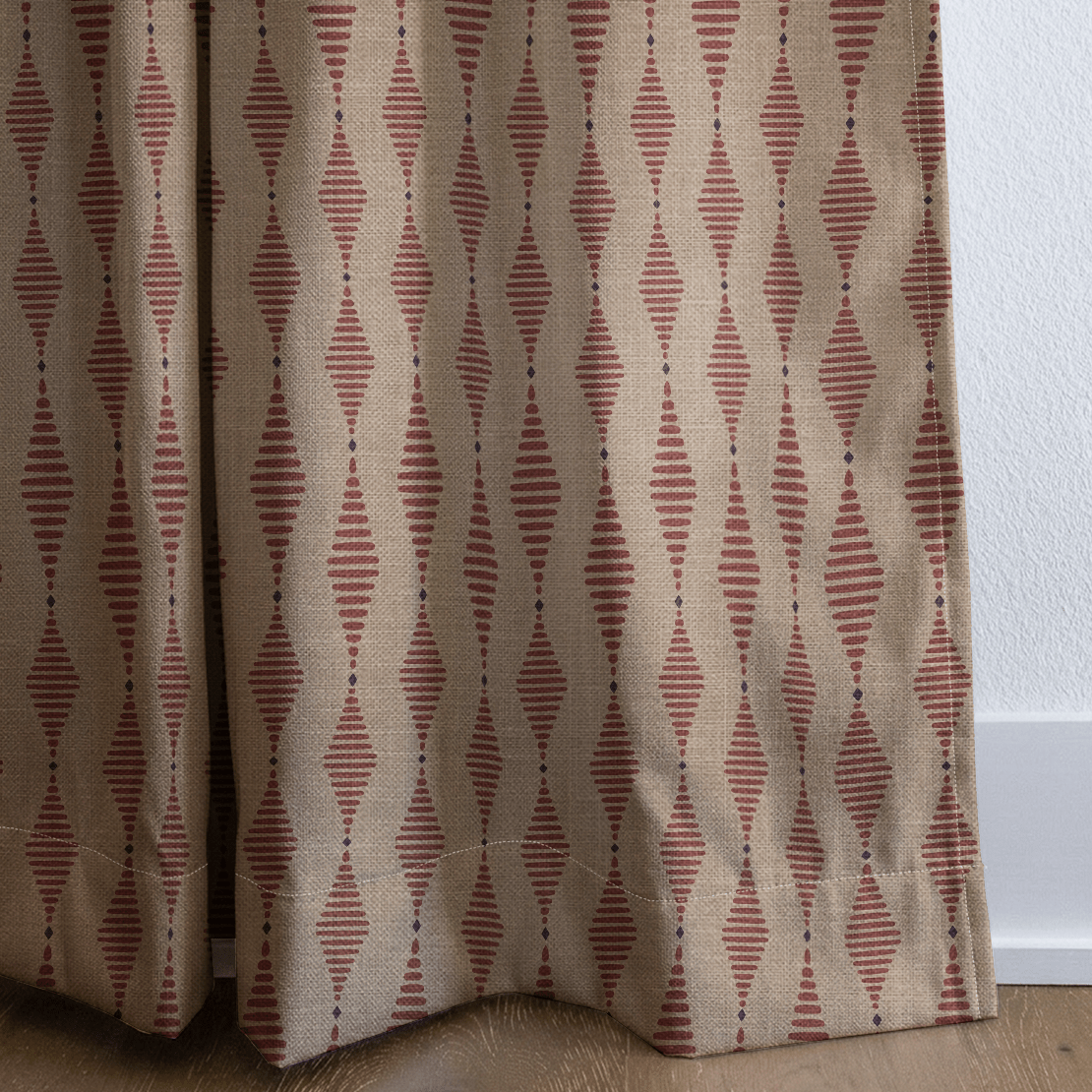 Ridgeline Blood Orange - Curtain Panel - The Drapery