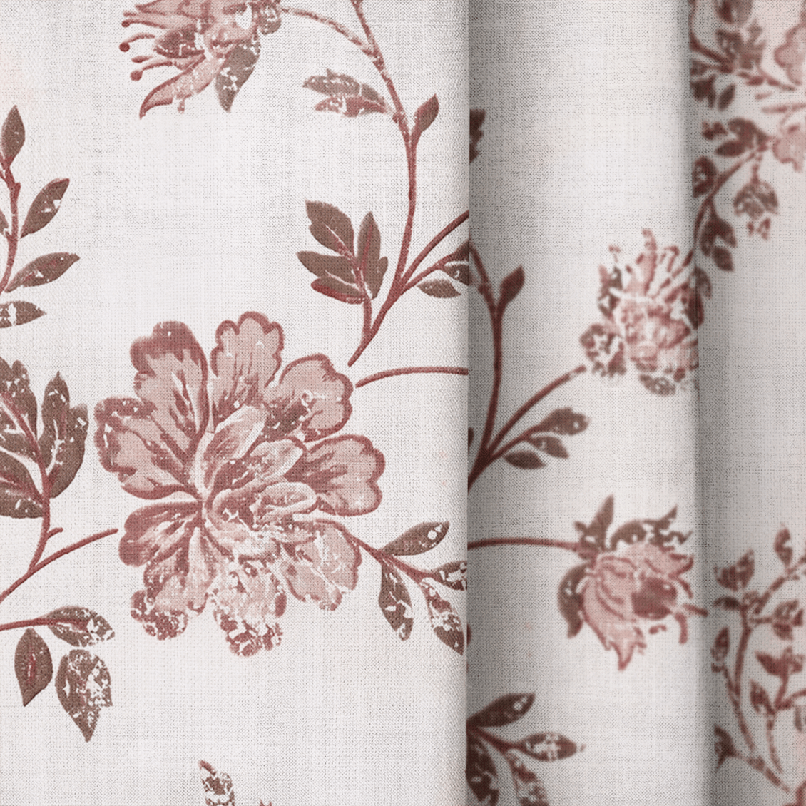 Rosalind Faded Peony - Curtain Panel - The Drapery