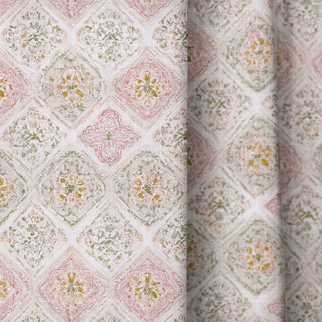 Rose Medallion - Curtain Panel - The Drapery