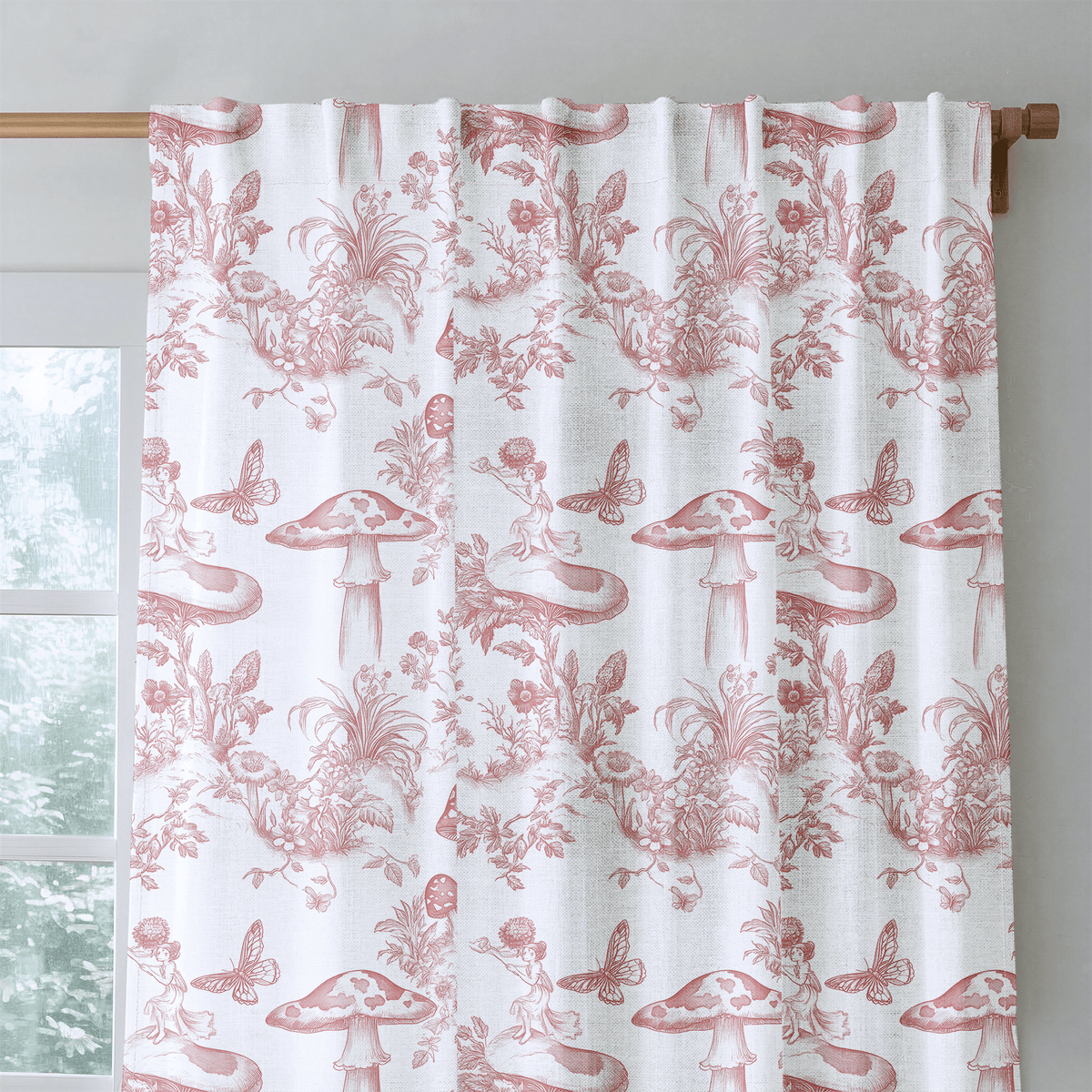 Rosewood Flora - Curtain Panel - The Drapery