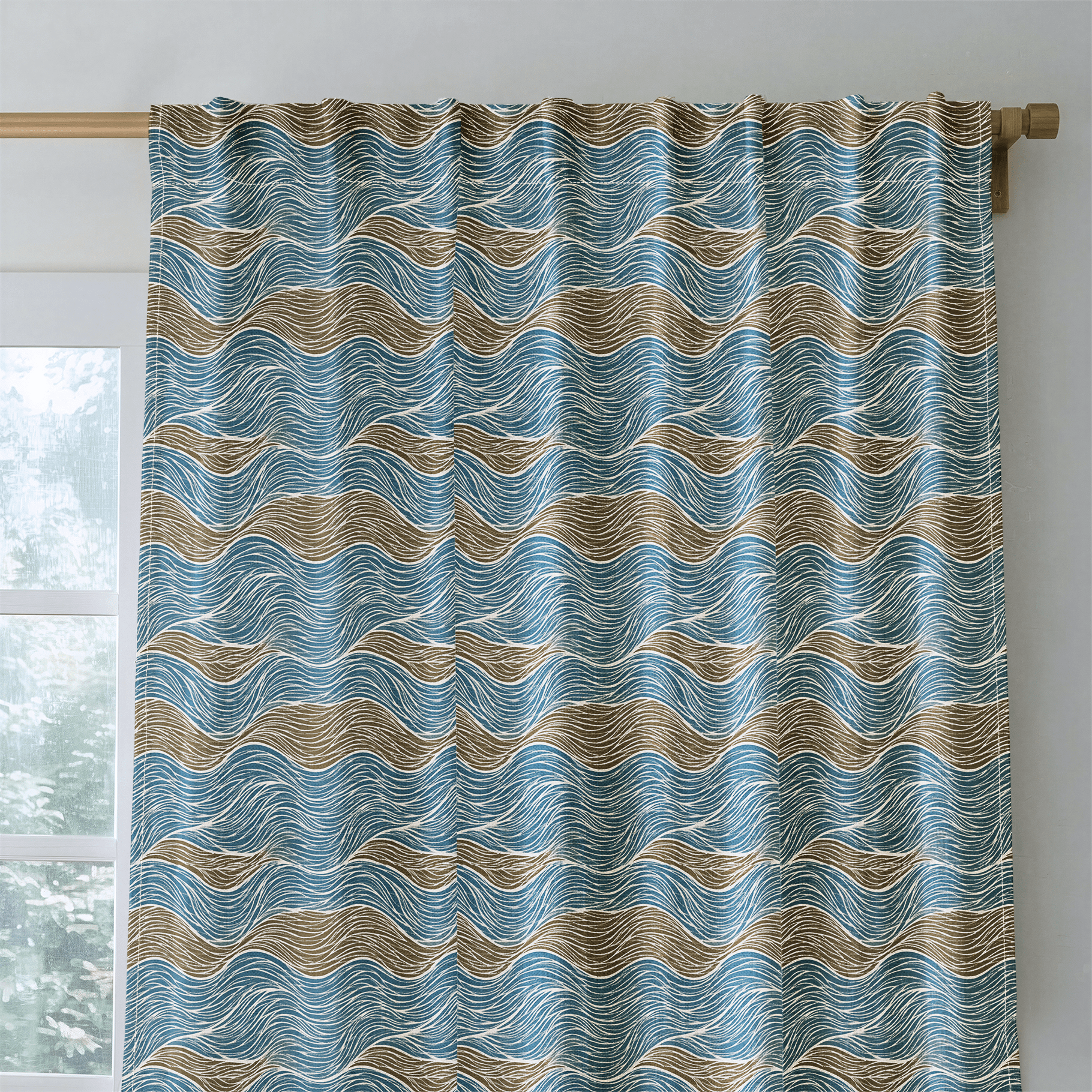 Rosie Waves - Curtain Panel - The Drapery