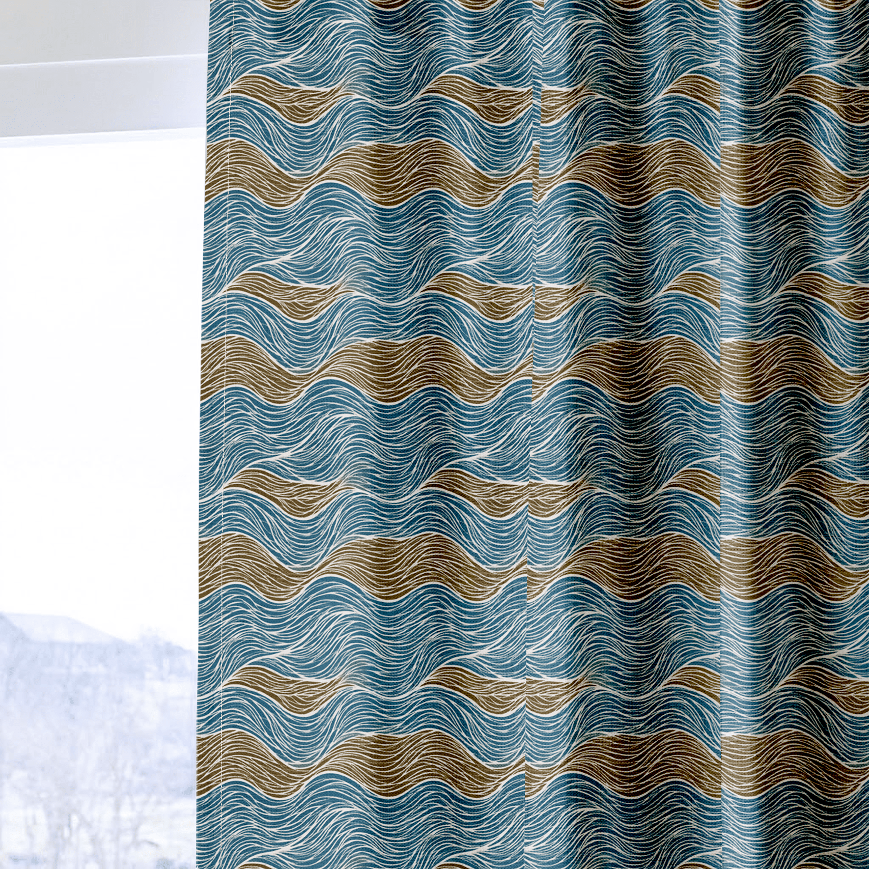 Rosie Waves - Curtain Panel - The Drapery