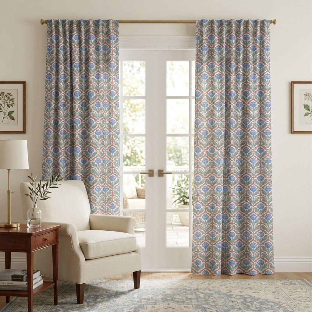 Rouge Bouquet - Curtain Panel - The Drapery