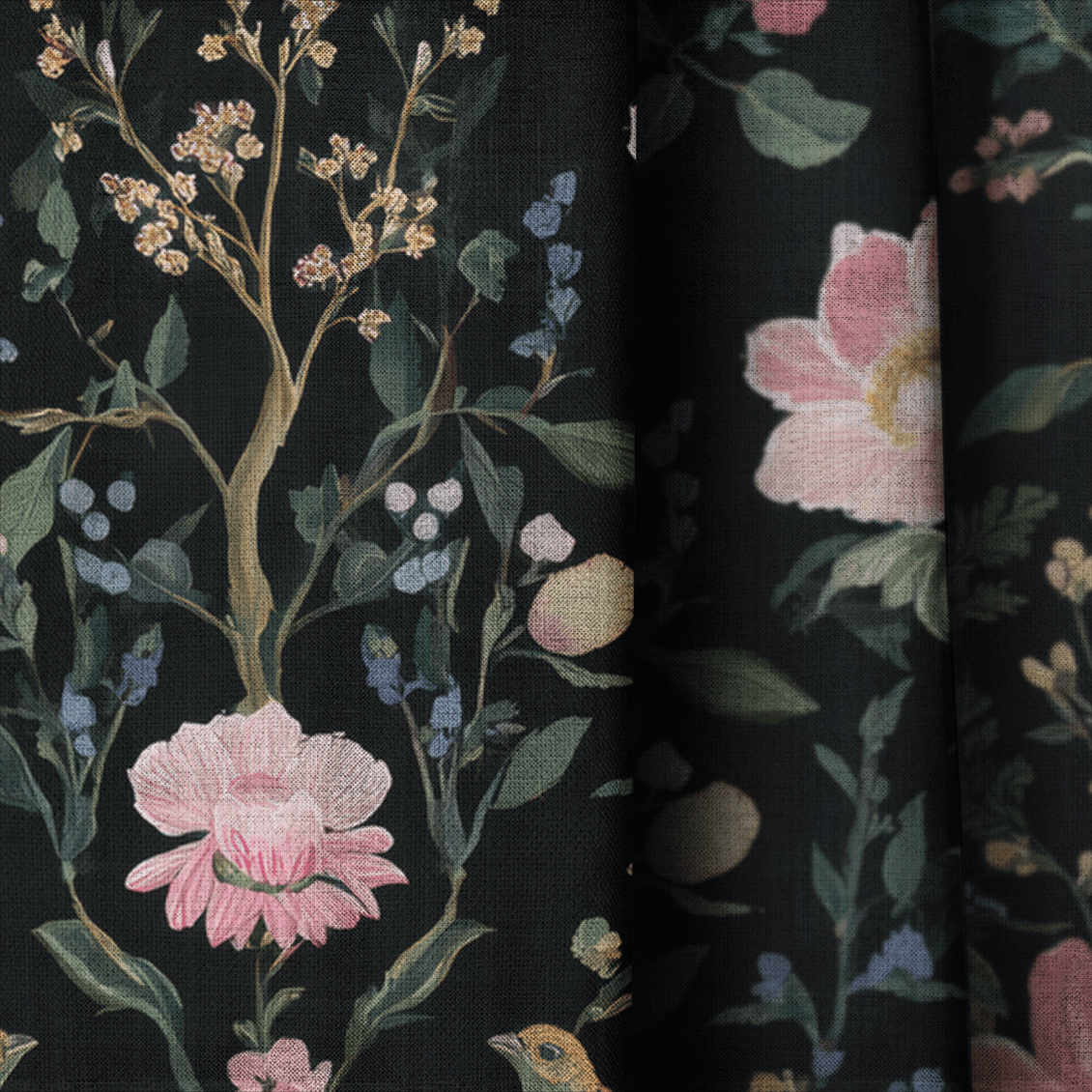Ruby Petals - Curtain Panel - The Drapery