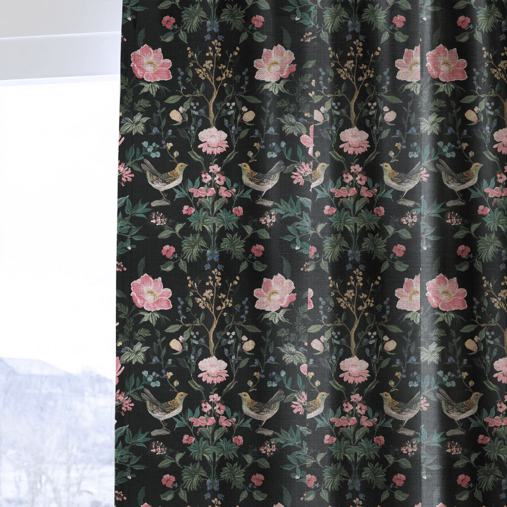 Ruby Petals - Curtain Panel - The Drapery