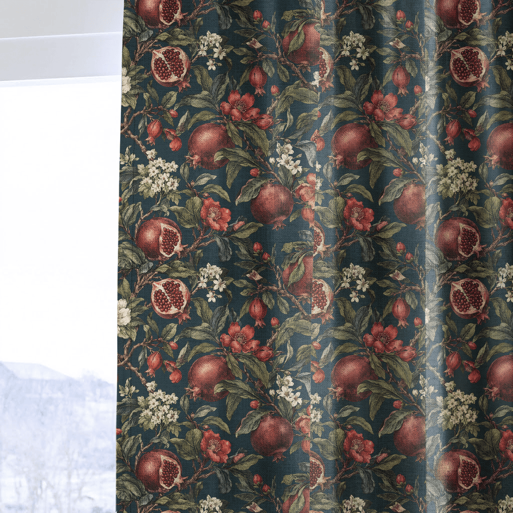 Ruby Pomegrante - Curtain Panel - The Drapery