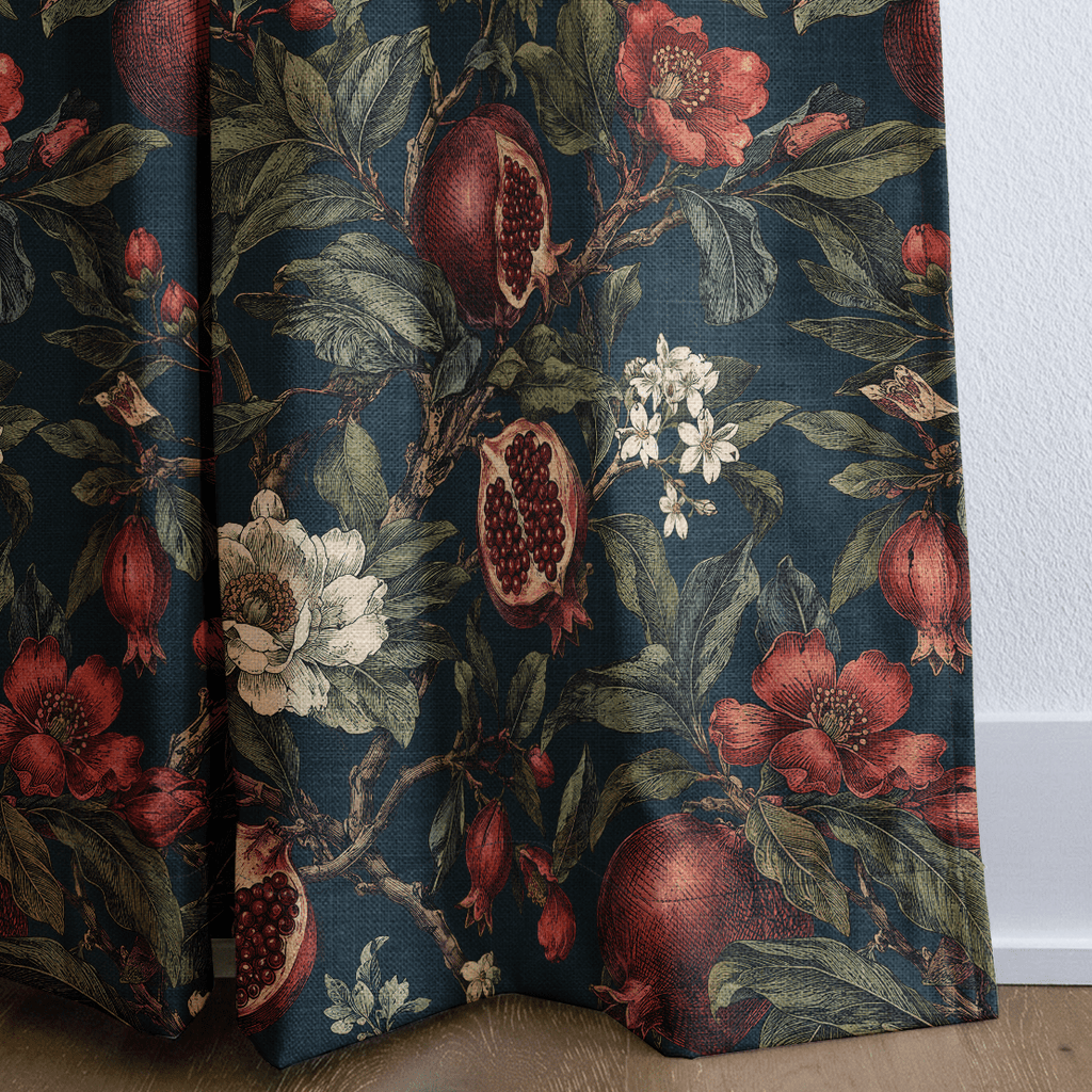 Ruby Pomegrante - Curtain Panel - The Drapery