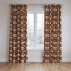 Rust Blossom - Curtain Panel - The Drapery