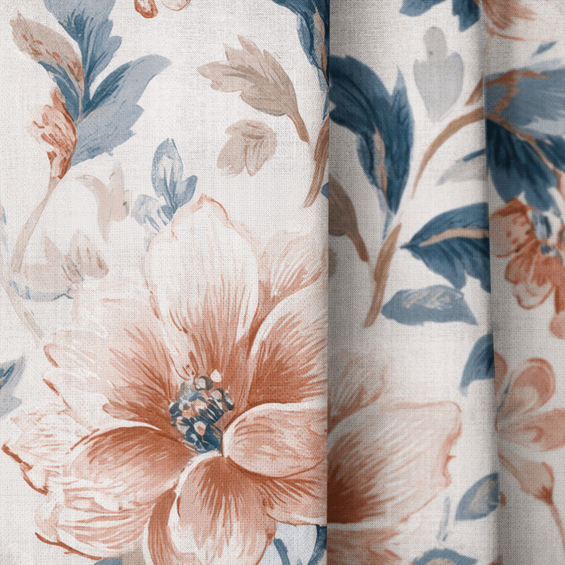 Rust & Rose - Curtain Panel - The Drapery