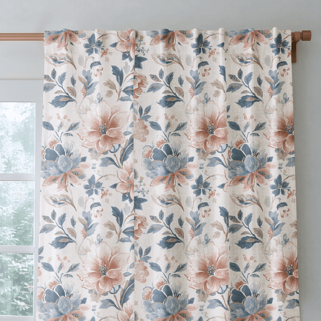 Rust & Rose - Curtain Panel - The Drapery