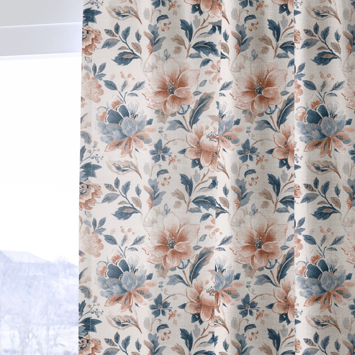 Rust & Rose - Curtain Panel - The Drapery