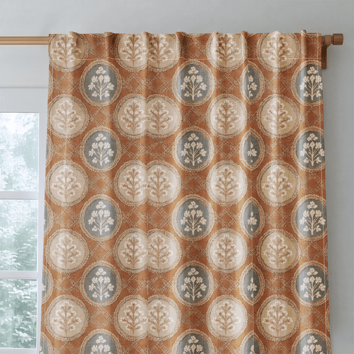 Rustic Medallion - Curtain Panel - The Drapery