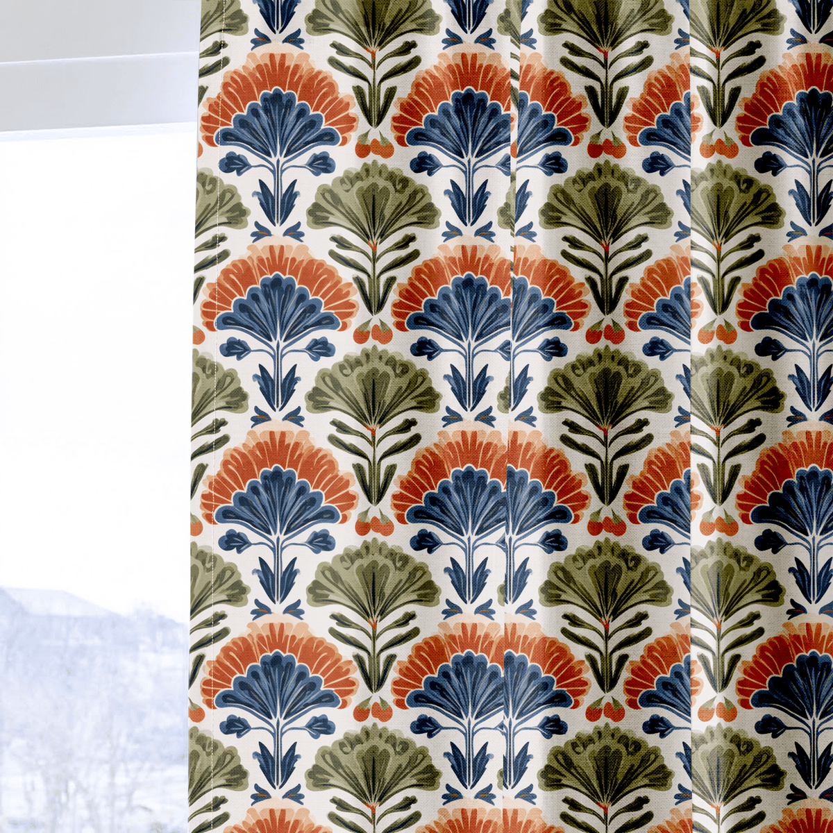 Rustleaf Fan - Curtain Panel - The Drapery
