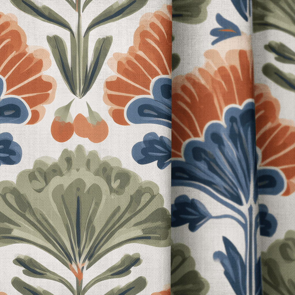 Rustleaf Fan - Curtain Panel - The Drapery