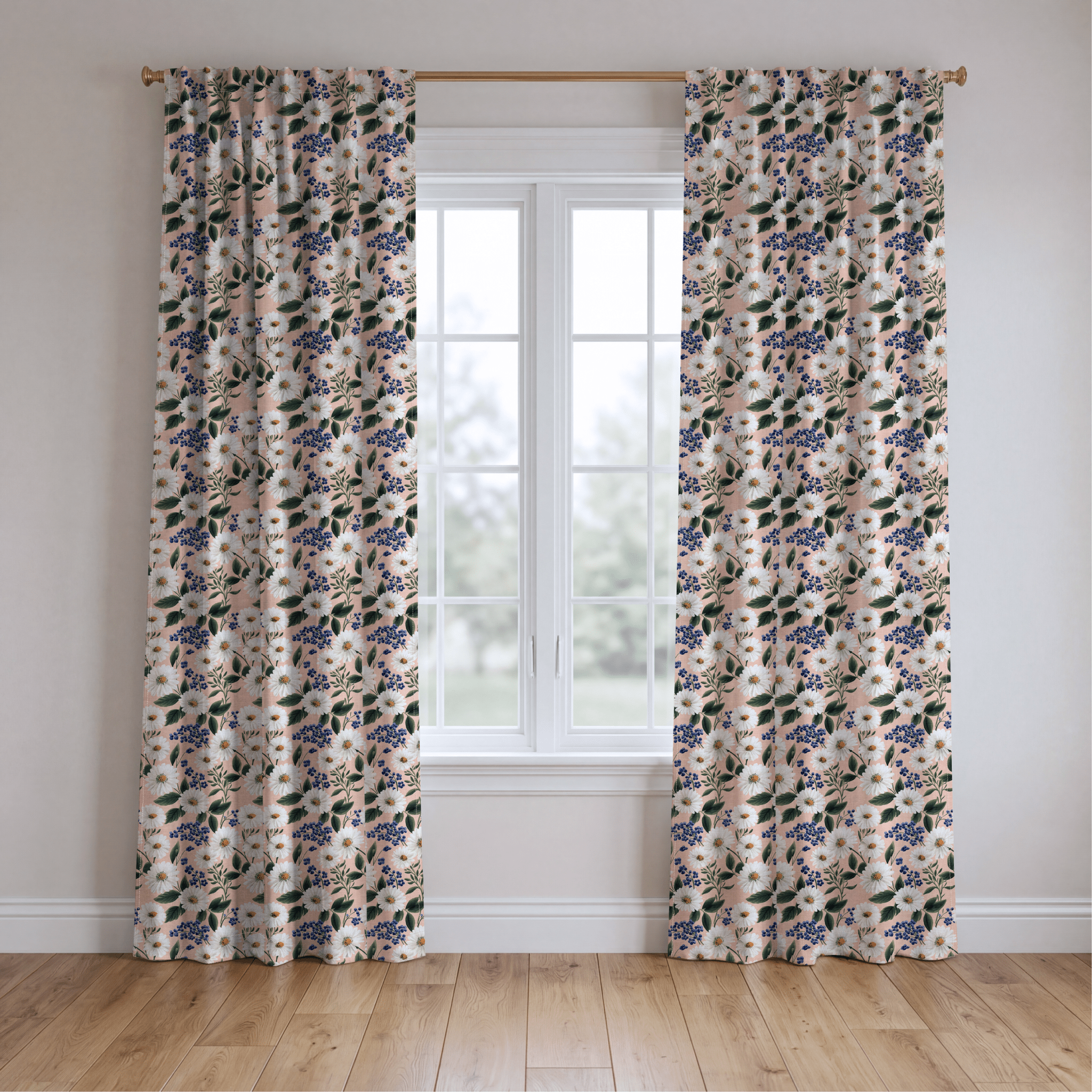 Sabina Blossoms - Curtain Panel - The Drapery