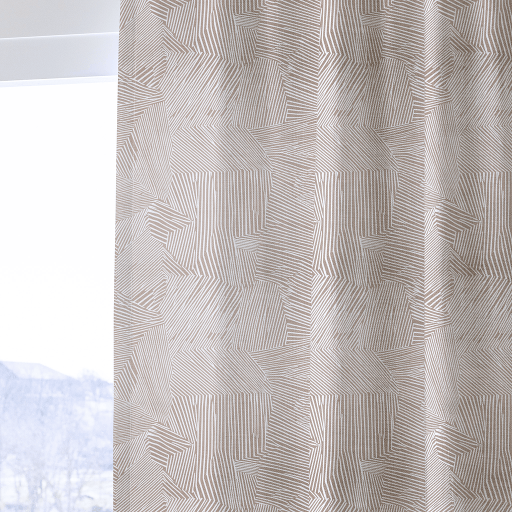 Sable Abstract - Curtain Panel - The Drapery