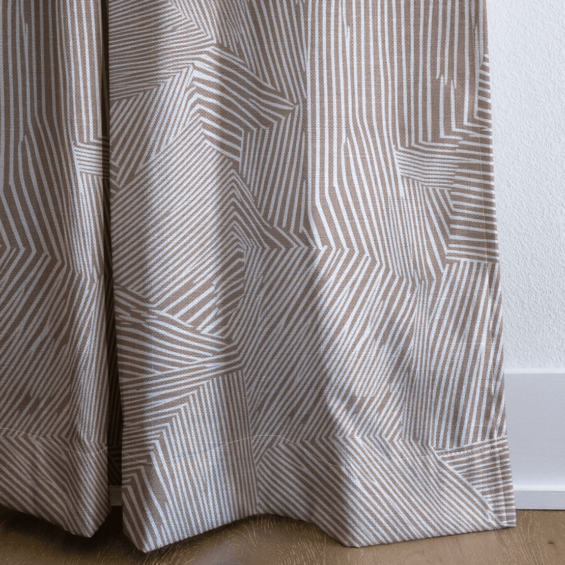 Sable Abstract - Curtain Panel - The Drapery