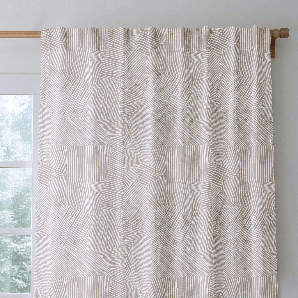 Sable Abstract - Curtain Panel - The Drapery